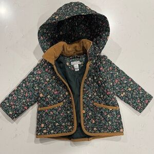 Ralph Lauren corduroy Floral Kids coat with Hood (24M)